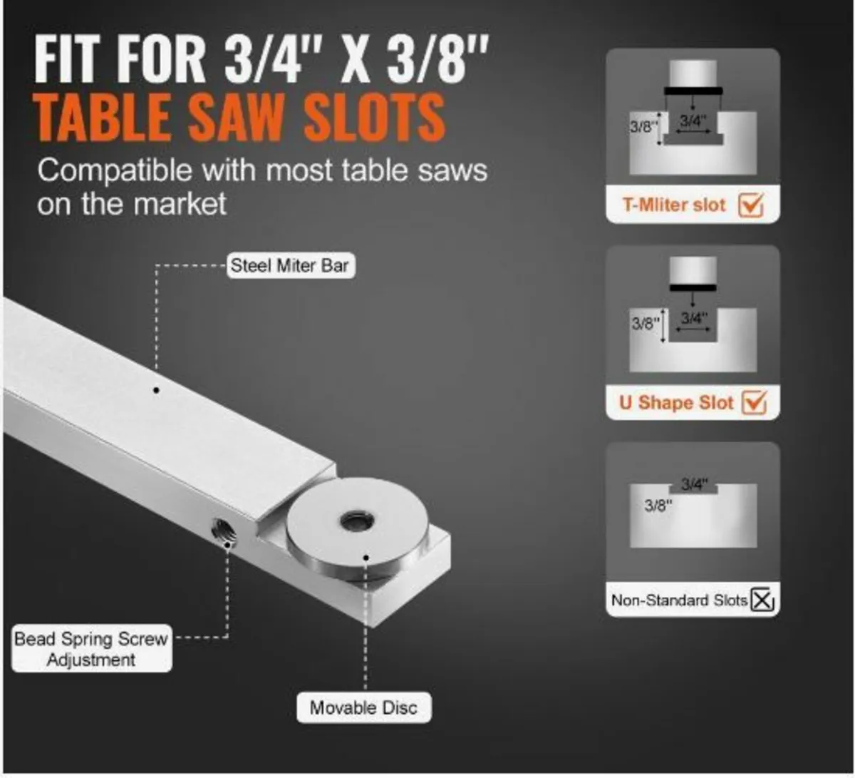 Precision Miter Gauge, Standard Slot 19 x 9.5 mm - Image 2
