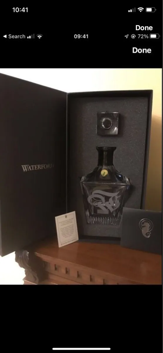 NEW-Waterford Crystal Short Stories Bond Decanter - Image 1