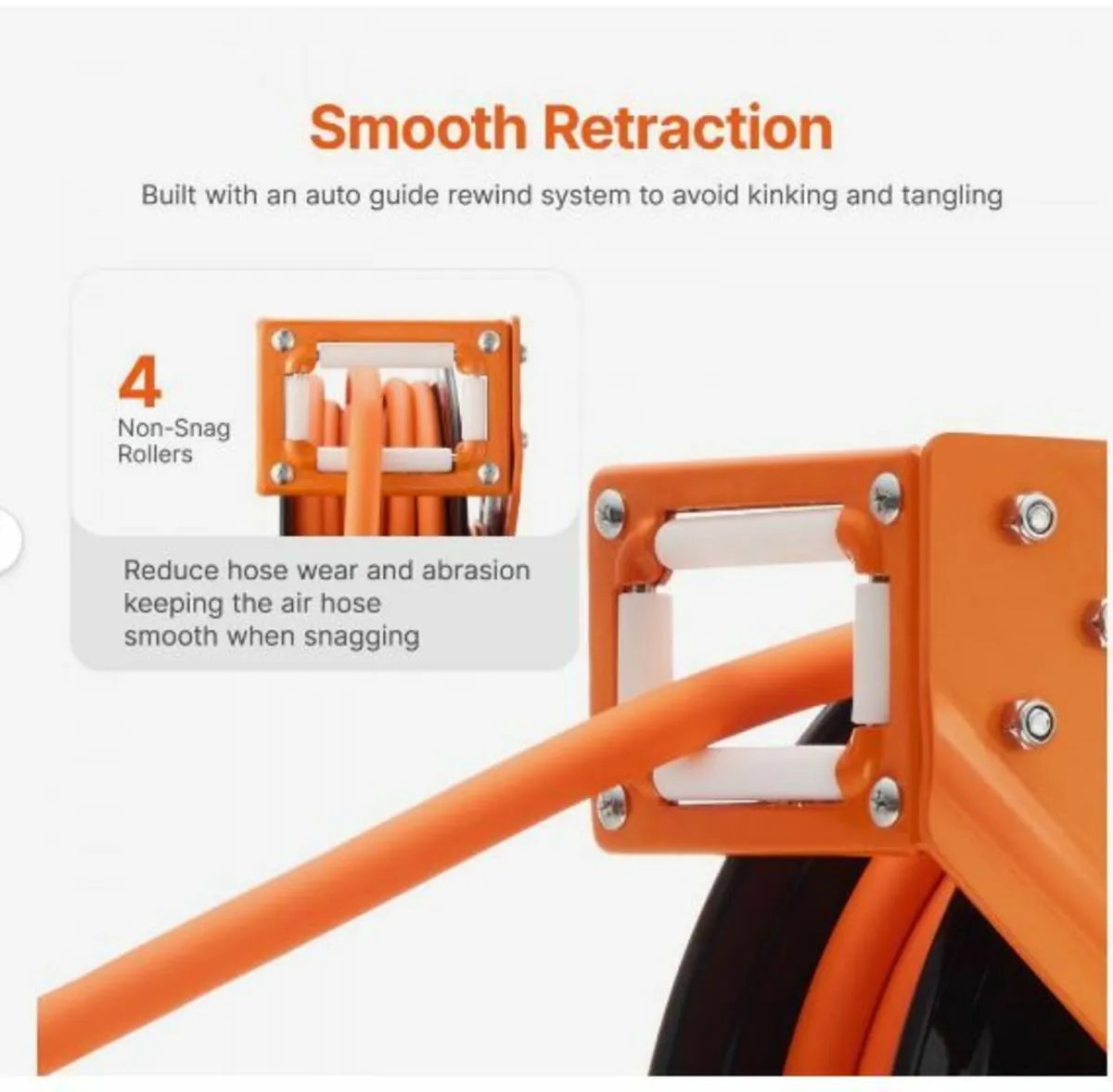 Retractable Air Hose Reel 3/8 IN x 50FT - Image 3