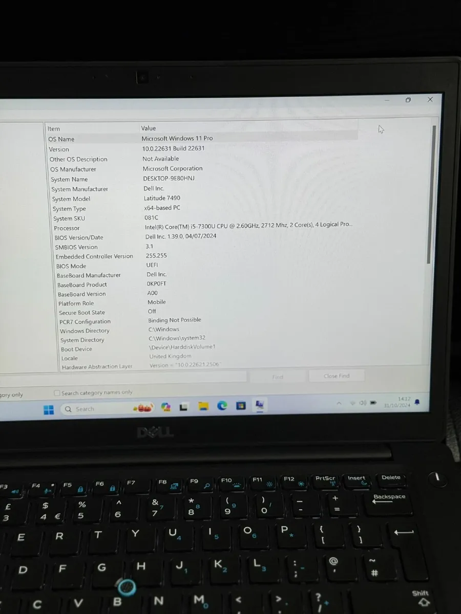 Dell Latitude 7490 Laptop i5/16GB/256SSD/FHD - Image 2