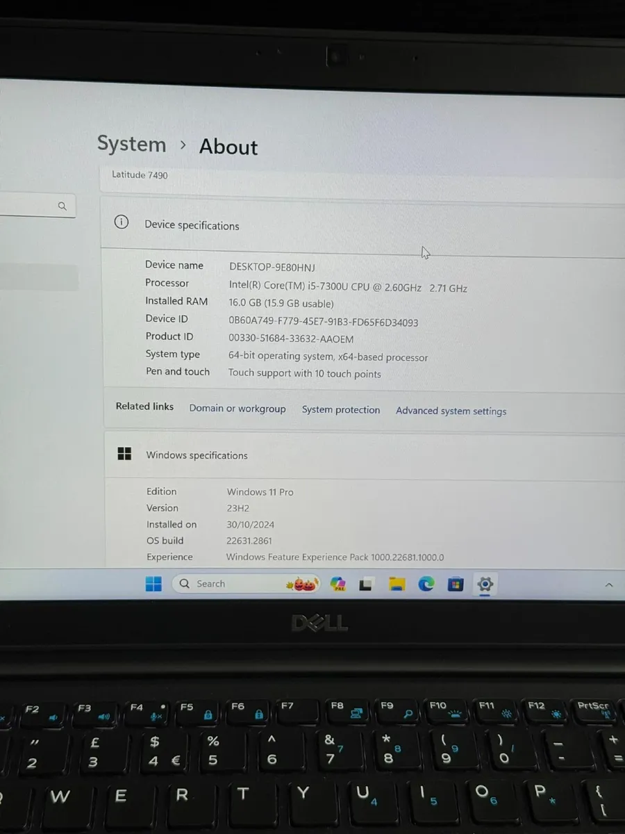 Dell Latitude 7490 Laptop i5/16GB/256SSD/FHD - Image 3