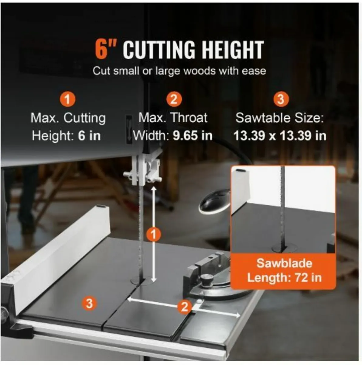 Band Saw with Stand Benchtop Bandsaw - Image 2