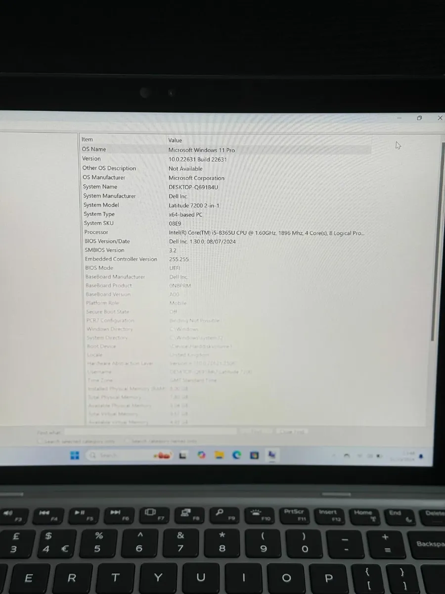 Dell Latitude 7200 2in1 Laptop i5/8GB/256SSD/FHD - Image 2