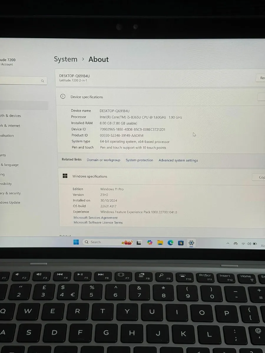 Dell Latitude 7200 2in1 Laptop i5/8GB/256SSD/FHD - Image 3