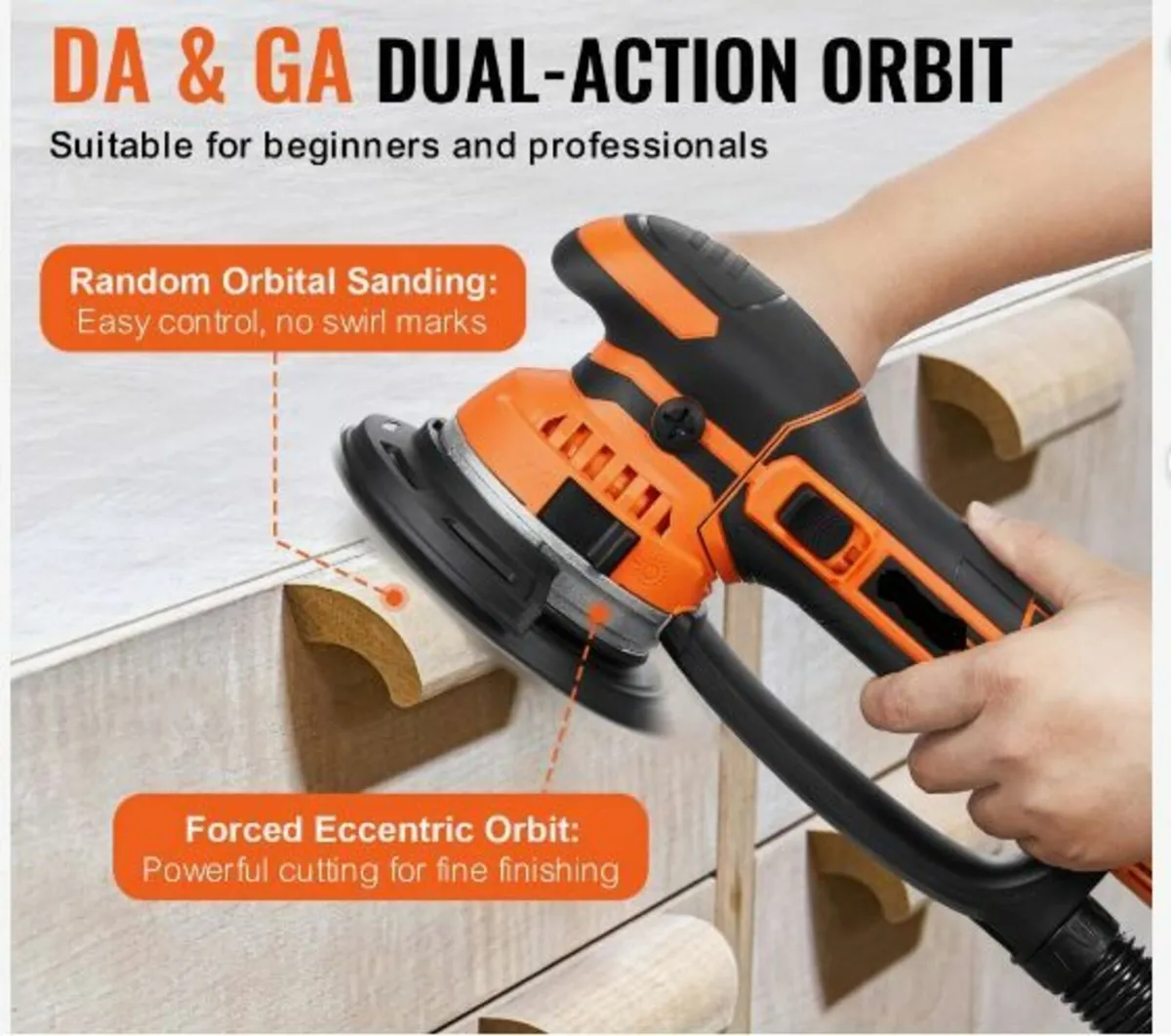 Random Orbital Sander 6'' Dual-Action Sander 10 P - Image 3