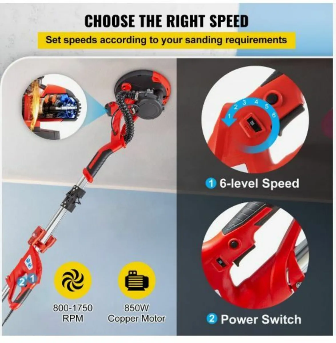 Drywall Sander 750W Electric Drywall - Image 3