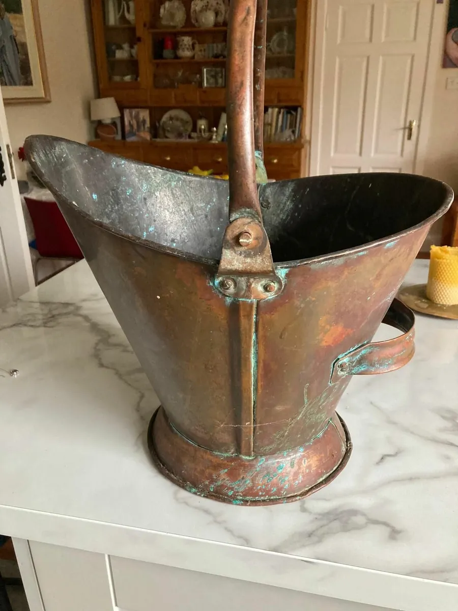 Hand crafted copper coal scuttle - Image 2