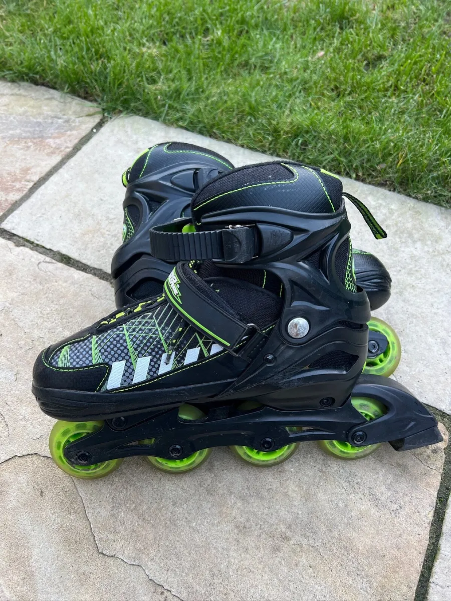 Adjustable Green Inline Skates – Size 4 to 6.5 (AB - Image 2