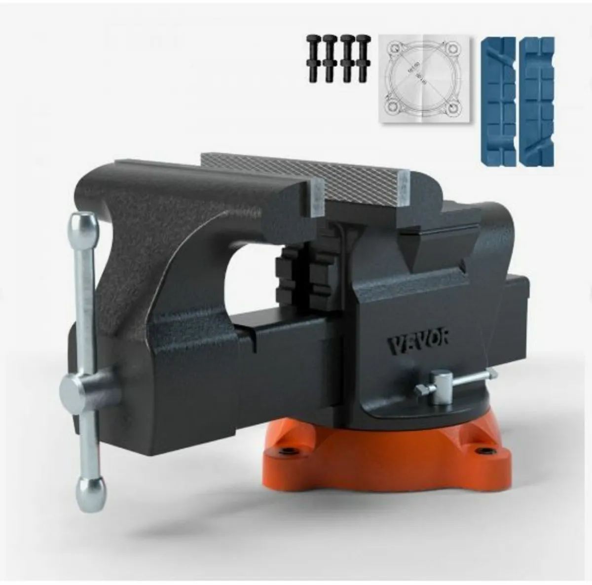 6" Bench Vise w/ Anvil 360°Swivel - Image 1