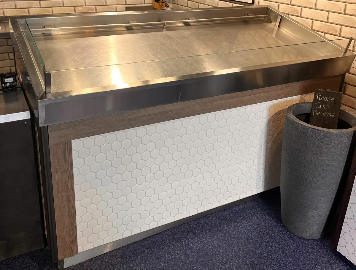 2 m Stainless Steel Ice Fish Display Counter