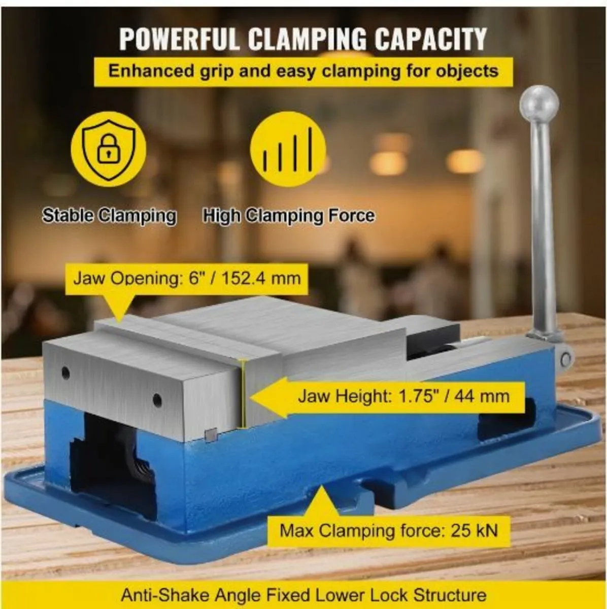 6 Inch Powerful Precise Clamping Vice - Image 4