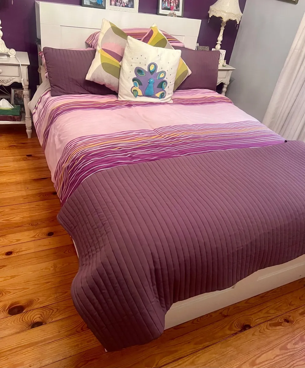2 IKEA Double Beds and headboards - Image 1