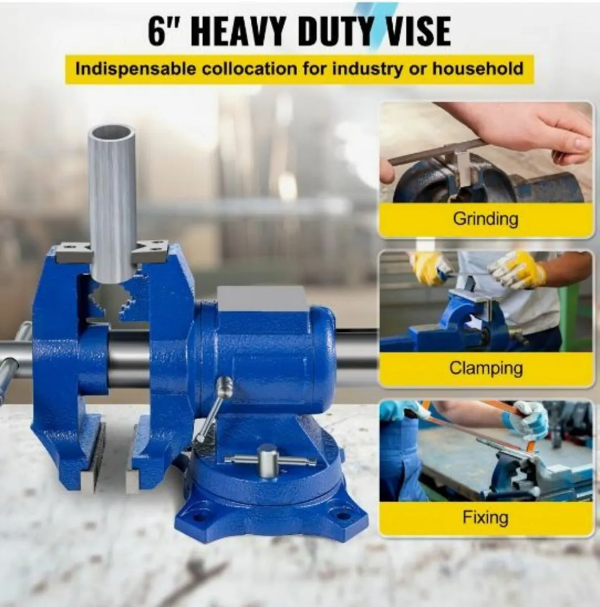 Multipurpose Vise 6-Inch Bench Vise 360-Degree - Image 3