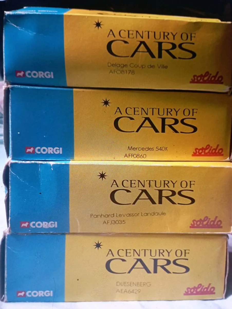 A CENTURY OF CARS CORGI & SOLIDO DIE CAST MODLES - Image 1