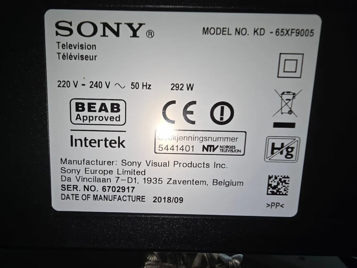 Sony 65" 4K UHD Premium TV - Image 3