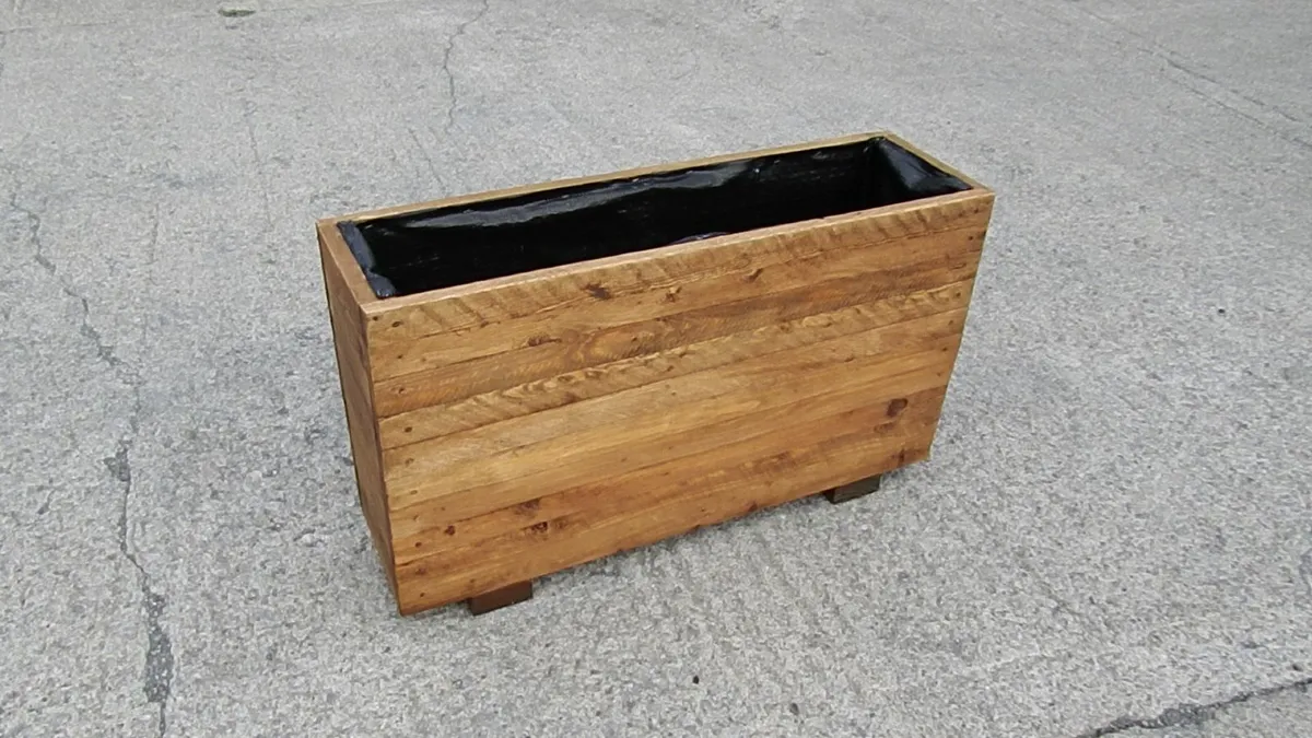 Small Outdoor Wooden Planters - Image 3