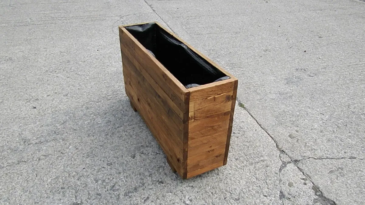 Small Outdoor Wooden Planters - Image 4
