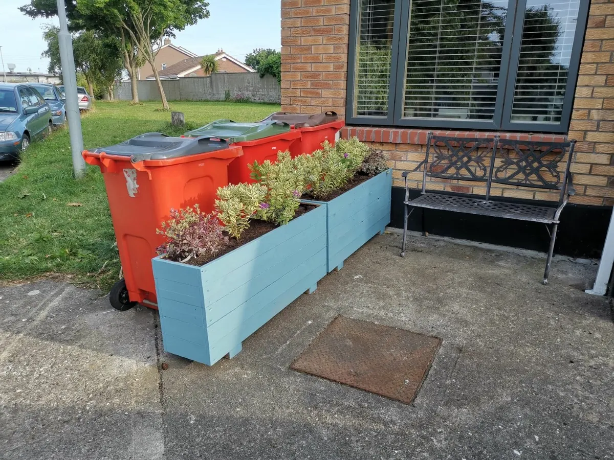 Custom Wooden Outdoor Planter - Image 1