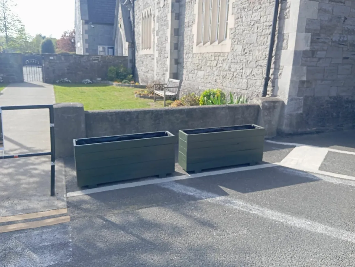Custom Wooden Outdoor Planter - Image 2