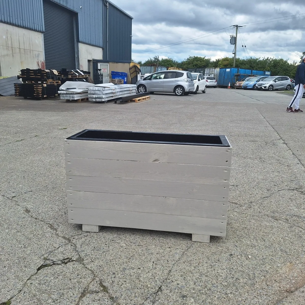 Small Outdoor Wooden Planters - Image 4