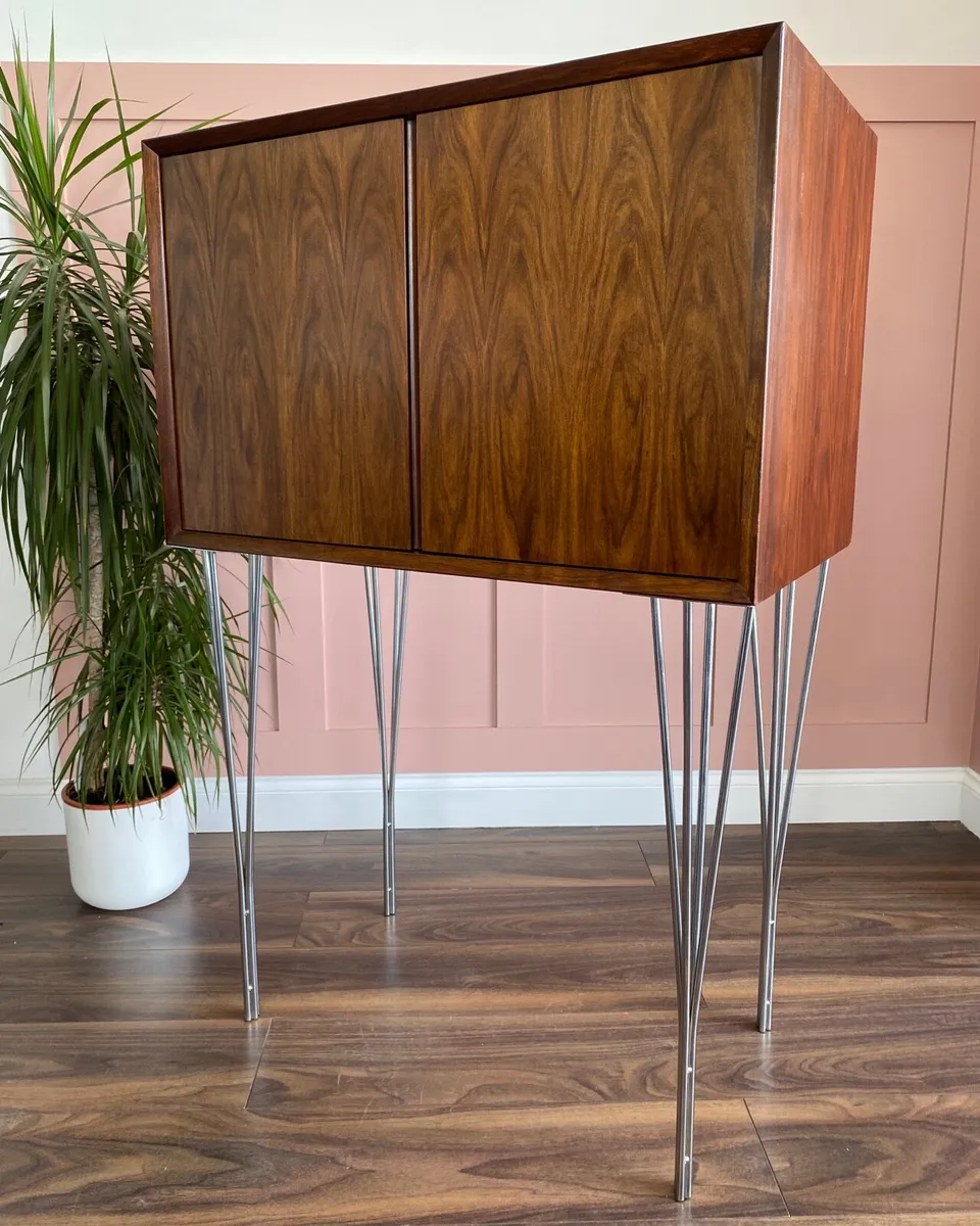 Mid Century Danish Cocktail/ Record Cabinet - Image 4