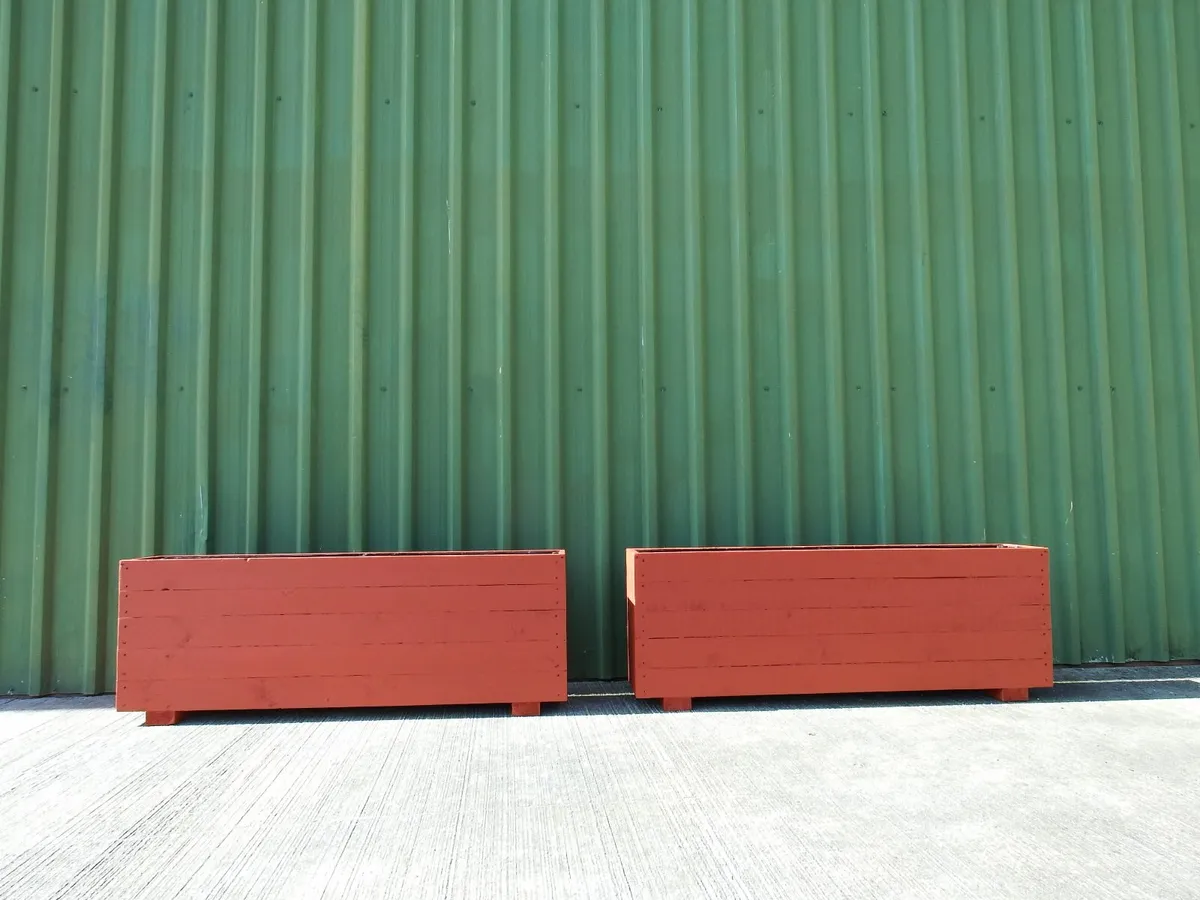 Custom Wooden Outdoor Planter - Image 2