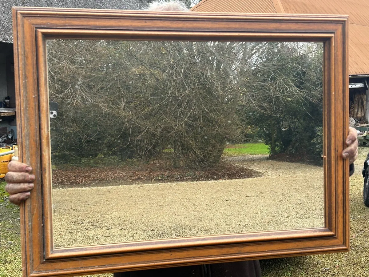 Wood Framed Mirror - Image 1