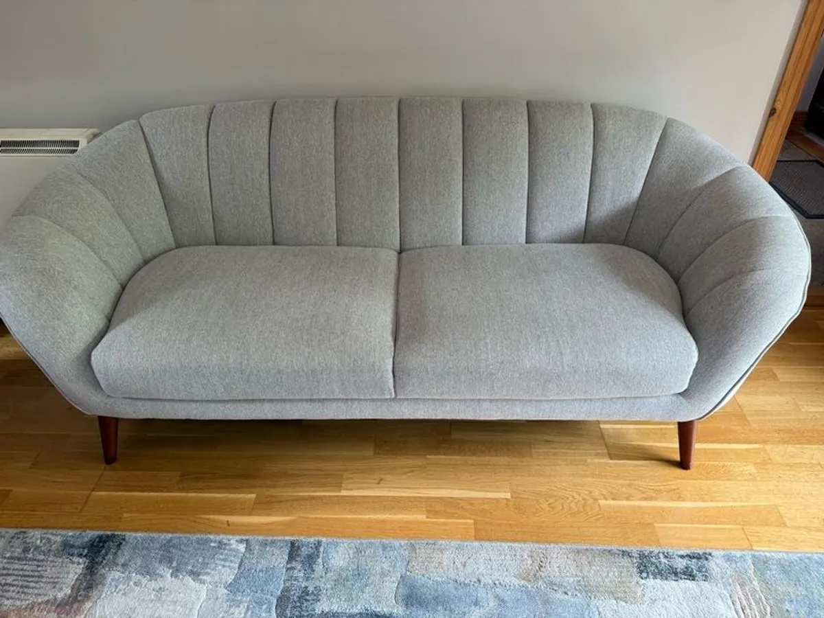 silver grey 3 seater couch - Image 1