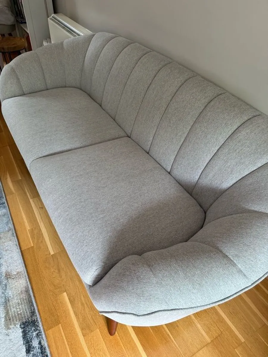 silver grey 3 seater couch - Image 2