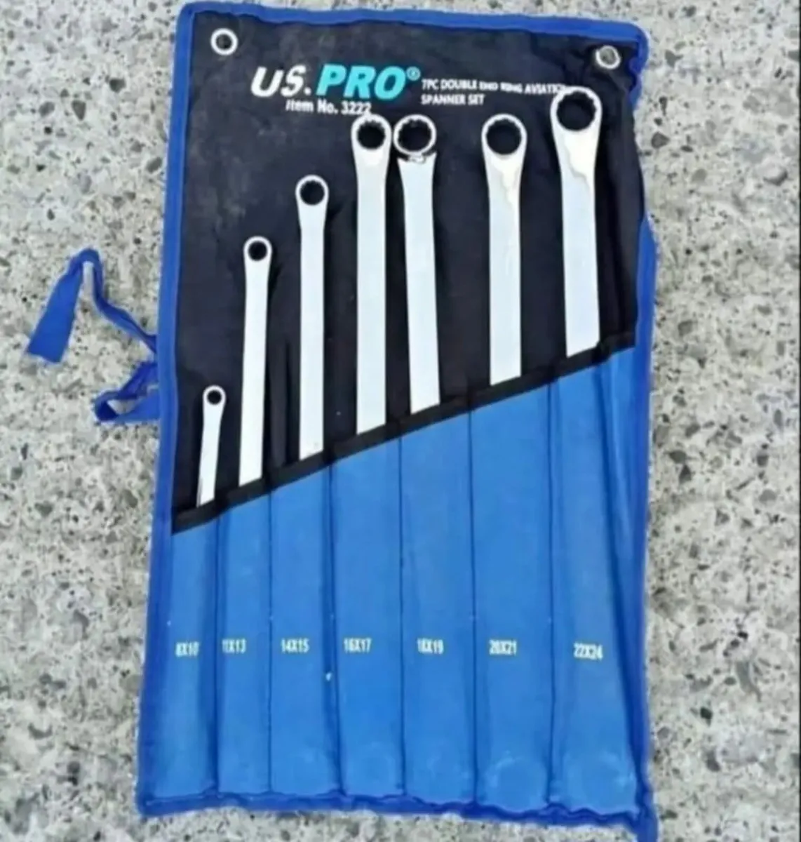 7PCS DOUBLE END RING AVIATION SPANNER SET