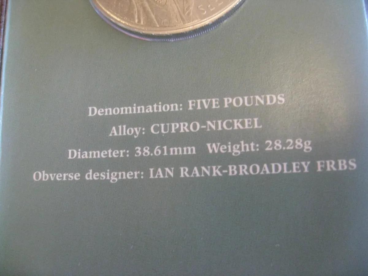 2007 Diamond Wedding Silver proof Crown £5 Coin - Image 3