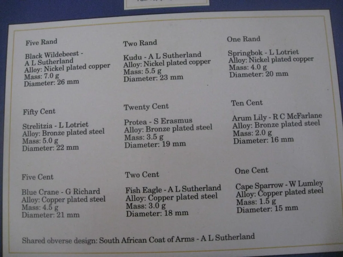 1998 South African Coin Set - Image 2