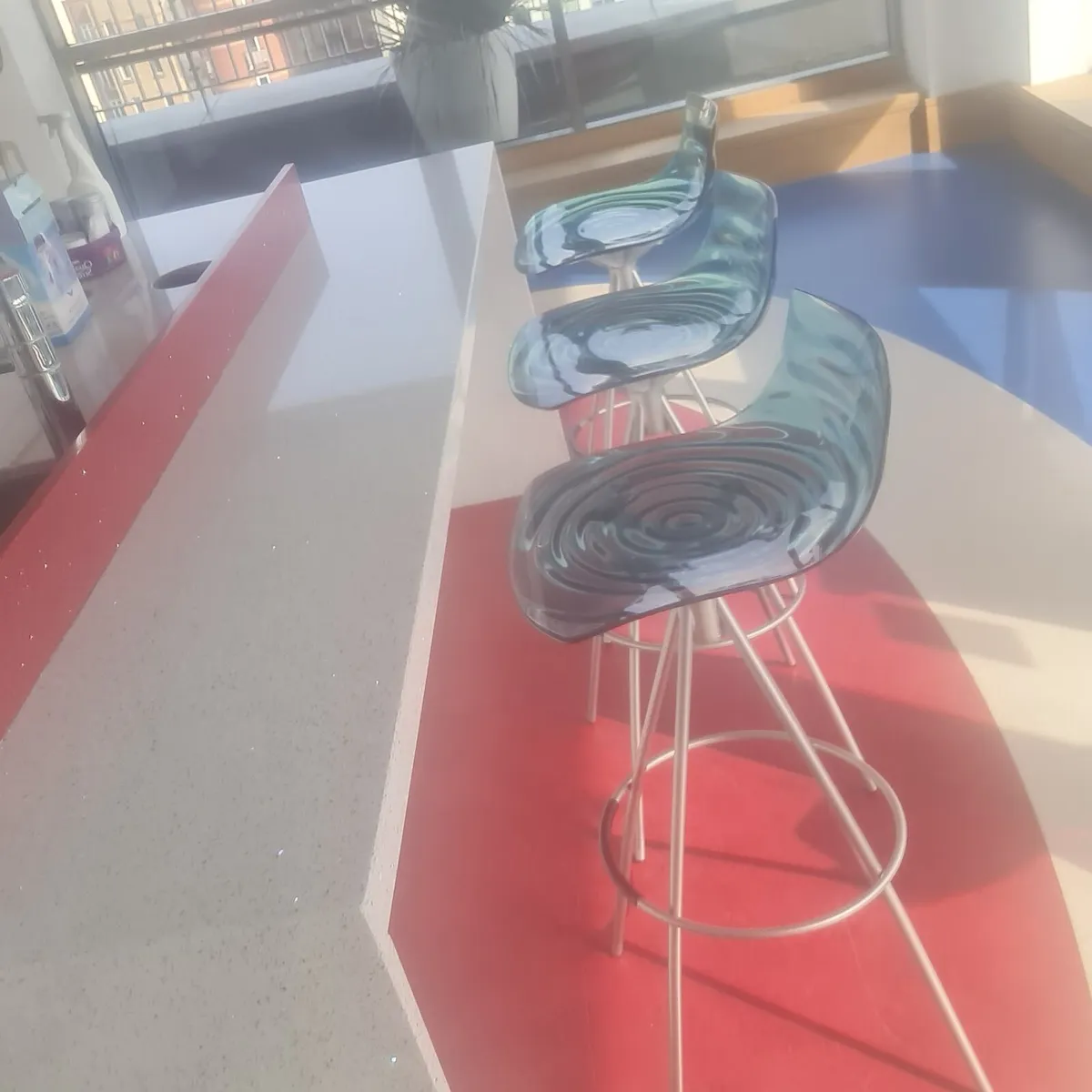 Set of 3 calligaris ieau high chairs