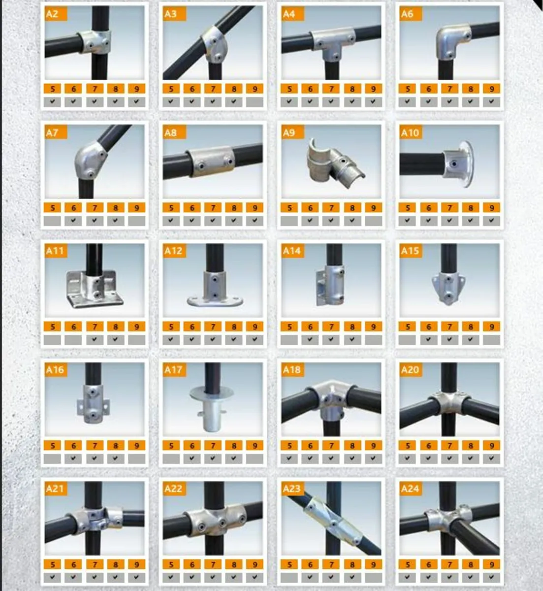 Handrail Key Clamp Fittings - Image 1