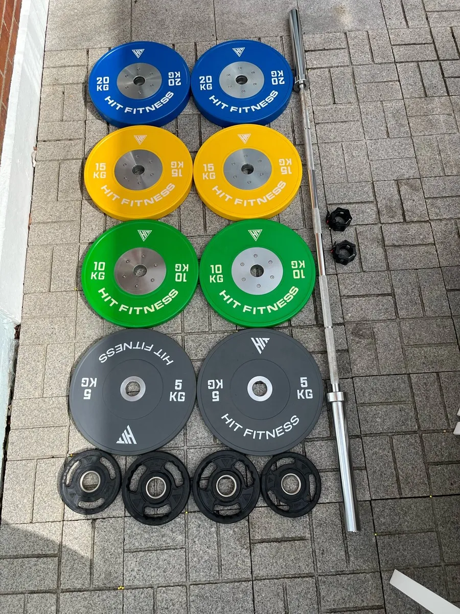 127.5kg competition bumper weight set Olympic - Image 1