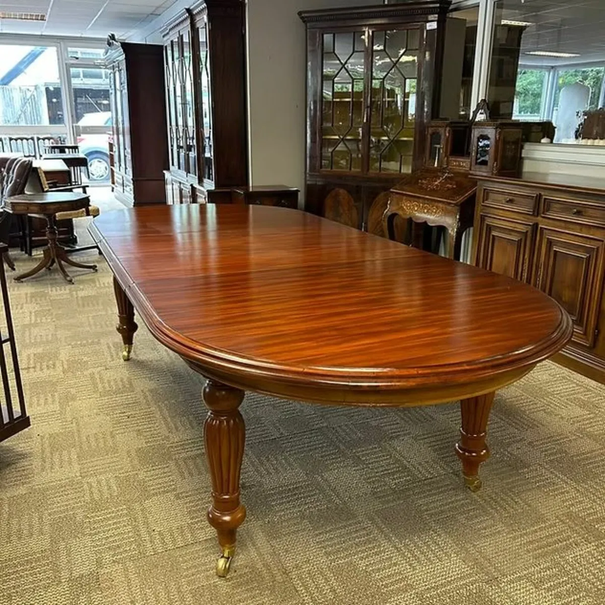 Beautiful mahogany d-end dining extendable table - Image 2