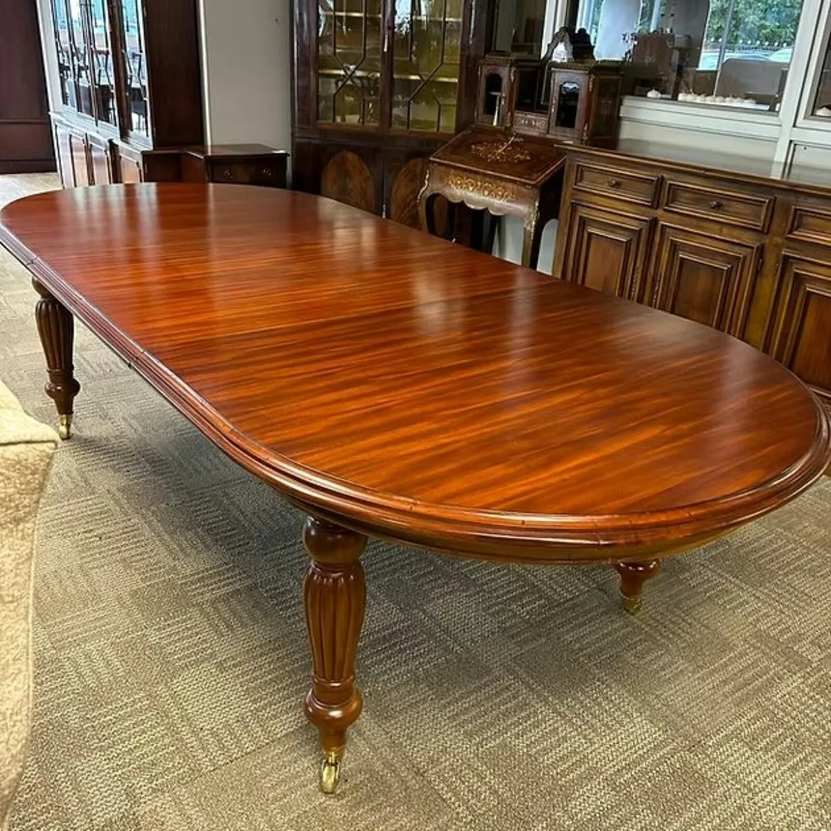 Beautiful mahogany d-end dining extendable table - Image 3