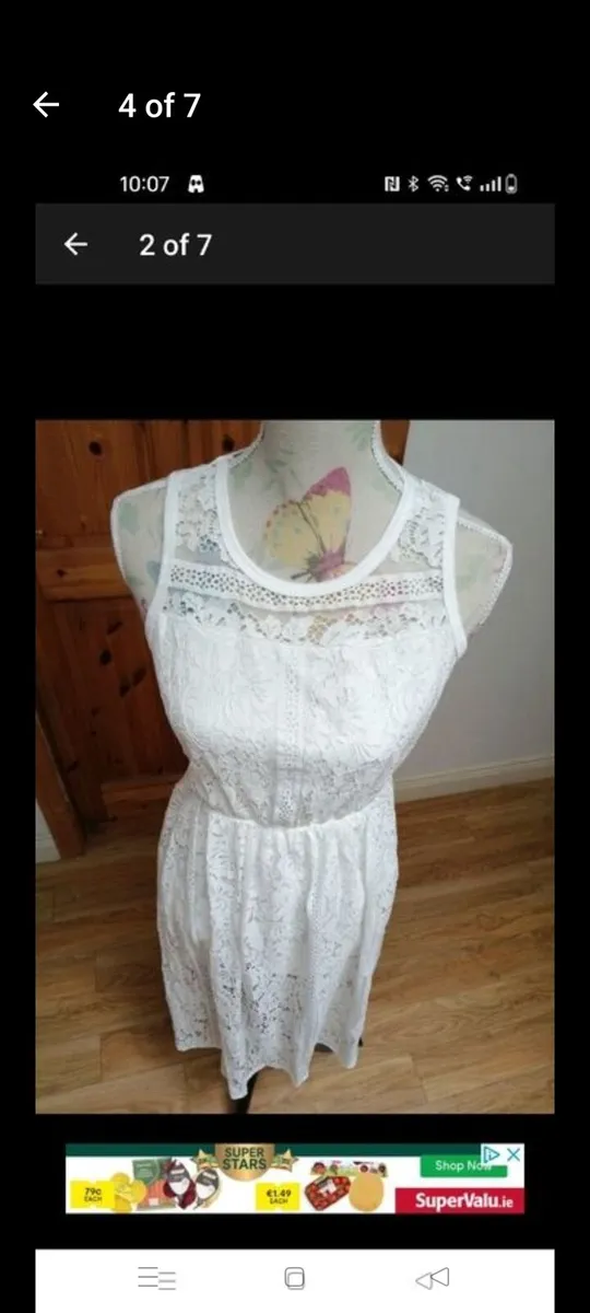 Abercrombie and fitch white lace fully lined dress - Image 3