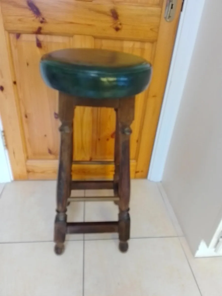 Leather Kitchen stools , 2 new and 1 used - Image 1