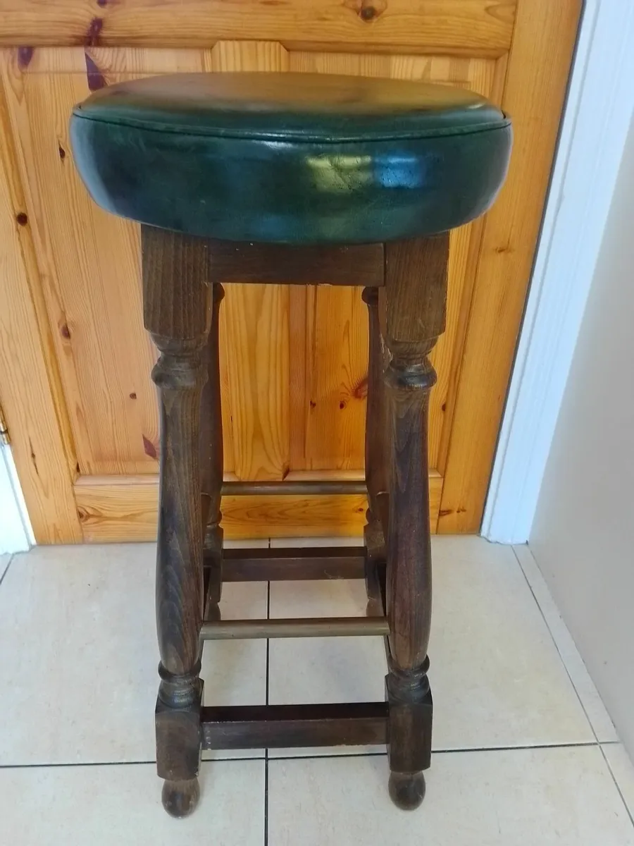 Leather Kitchen stools , 2 new and 1 used - Image 2