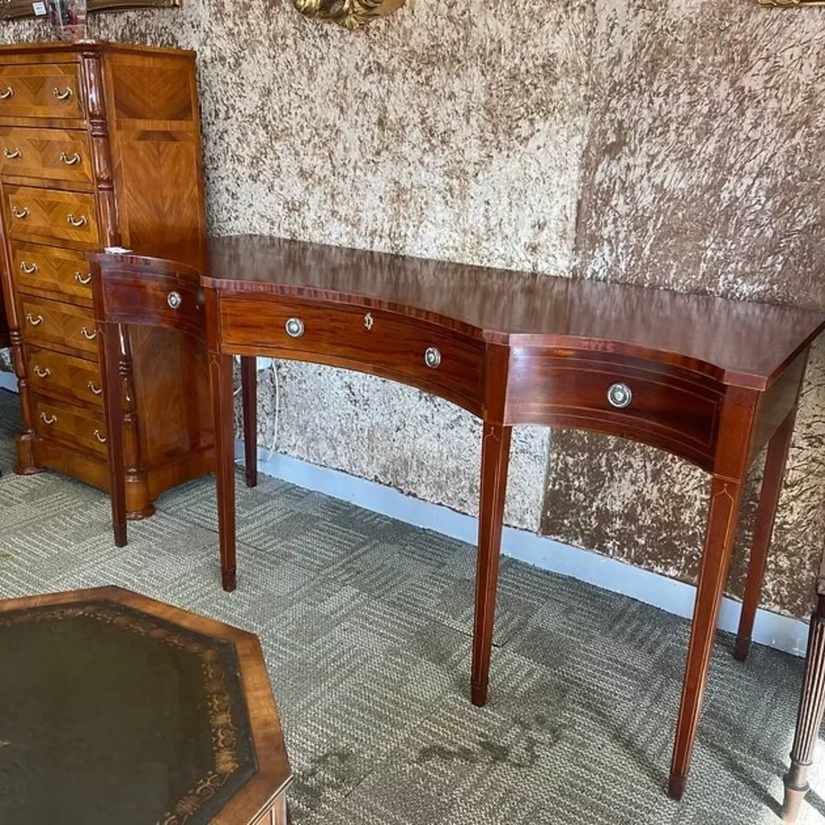 Fabulous Edwardian concave console table - Image 1