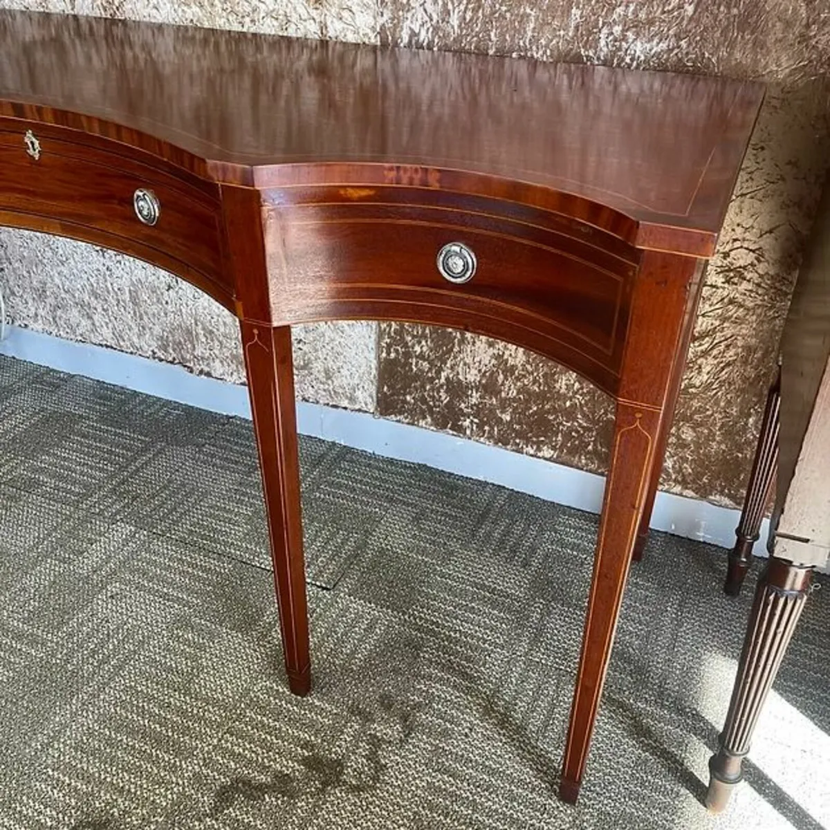 Fabulous Edwardian concave console table - Image 2