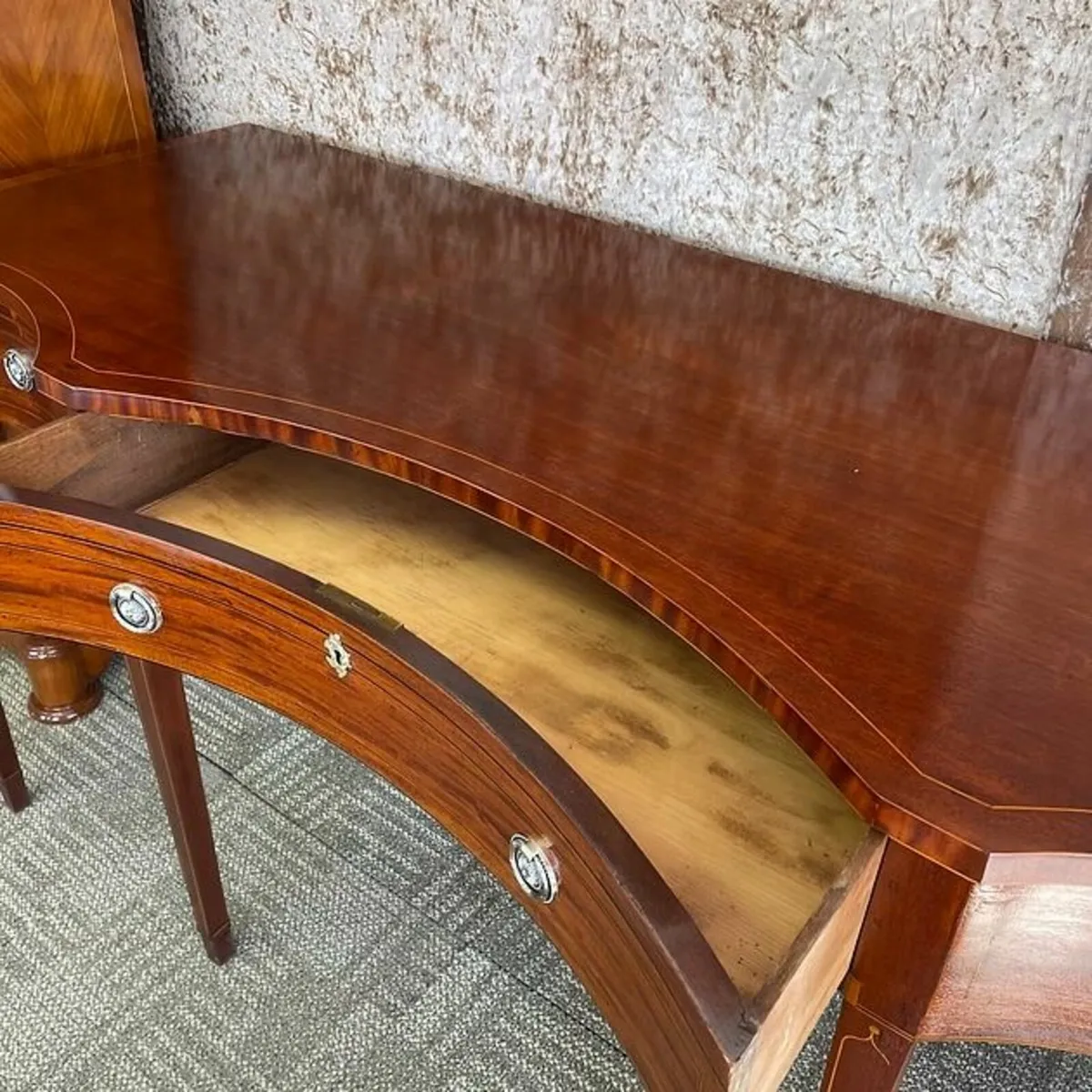 Fabulous Edwardian concave console table - Image 3