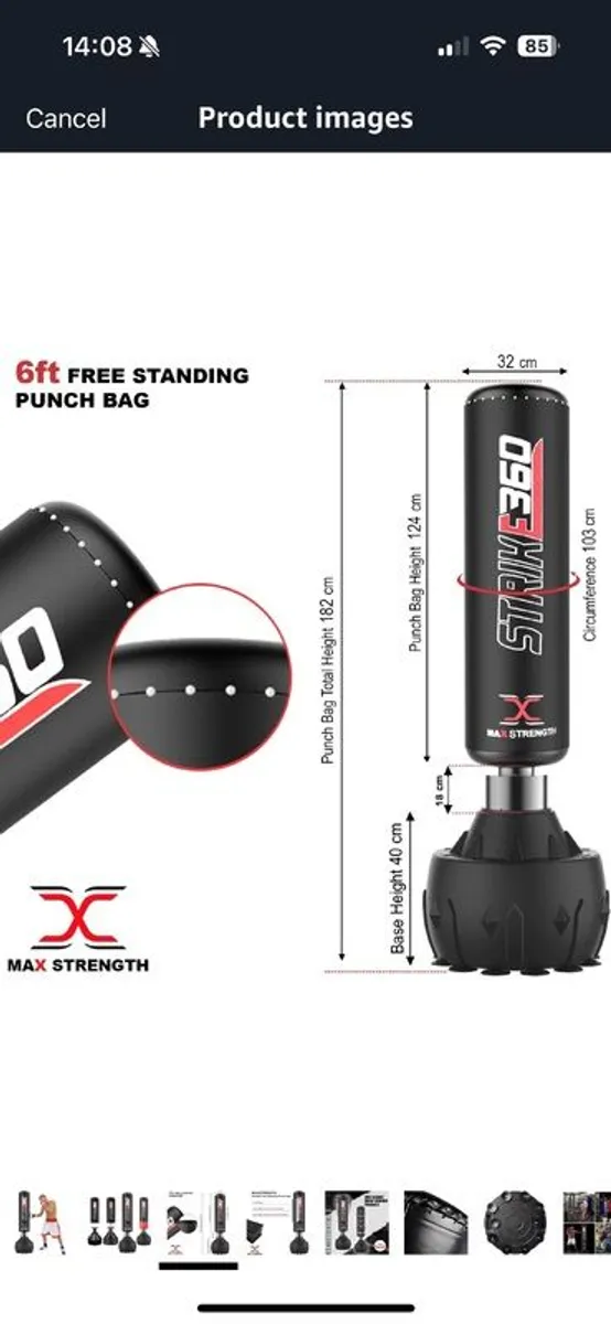 Free standing kickboxing/punch bag 6f - Image 2