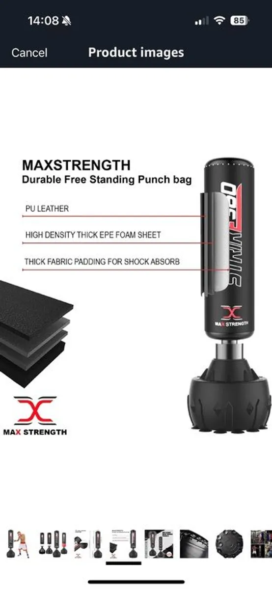 Free standing kickboxing/punch bag 6f - Image 3