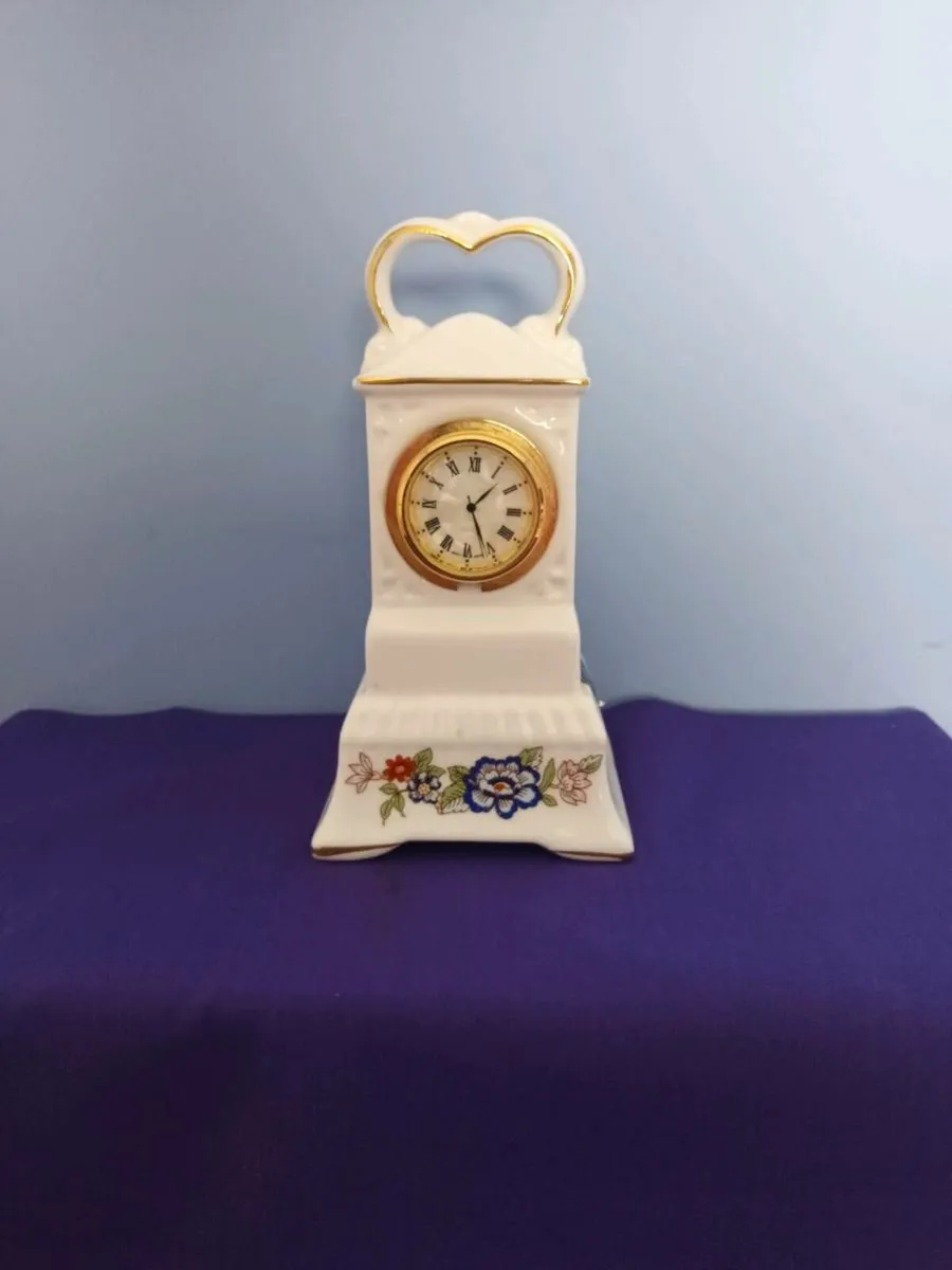 ROYAL TARA CHINA  MINATURE  GRANDFATHER  CLOCK - Image 1