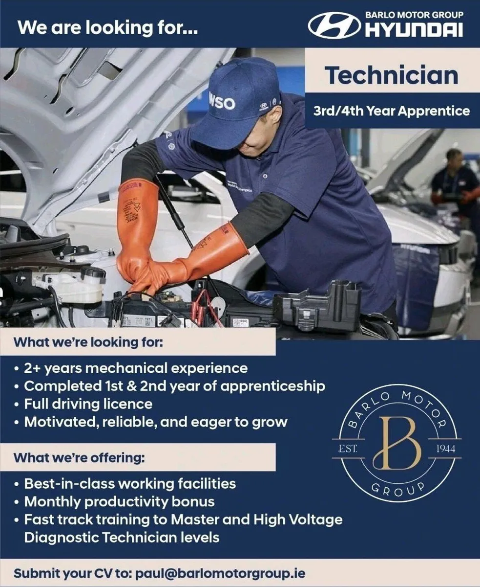 3rd or 4th Year Mechanic / Technician wanted. - Image 2