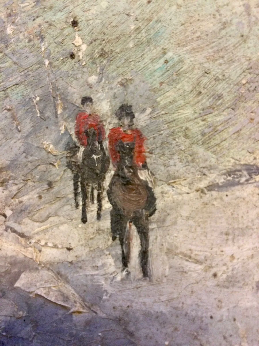 Large Oil “Huntsman and Hounds” - Image 3