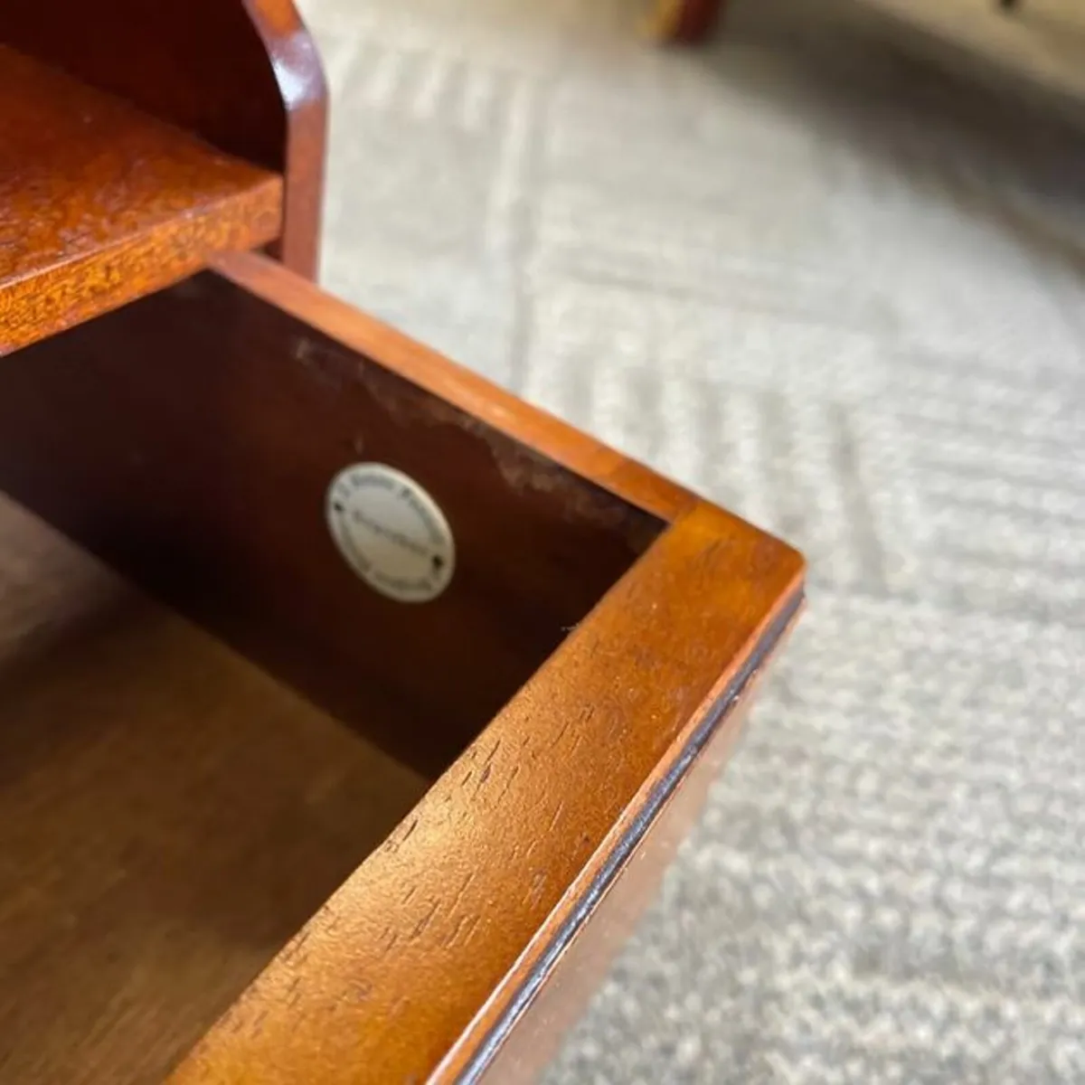 Beautiful mahogany waterfall shaped open miniature - Image 3