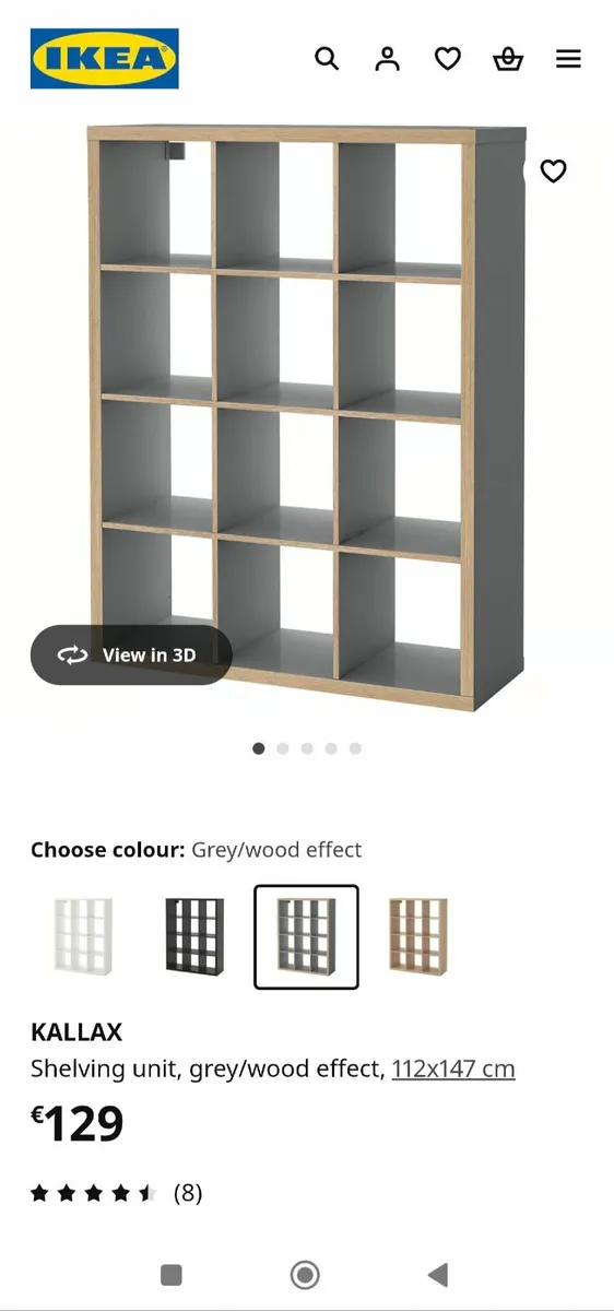 Ikea Kallax shelving unit with inserts - Image 2